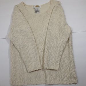 TABLOTS Thick Weave Quarter Sleeve Top S